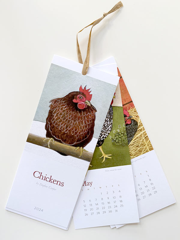 Daphne Confar 2024 Chickens Calendar