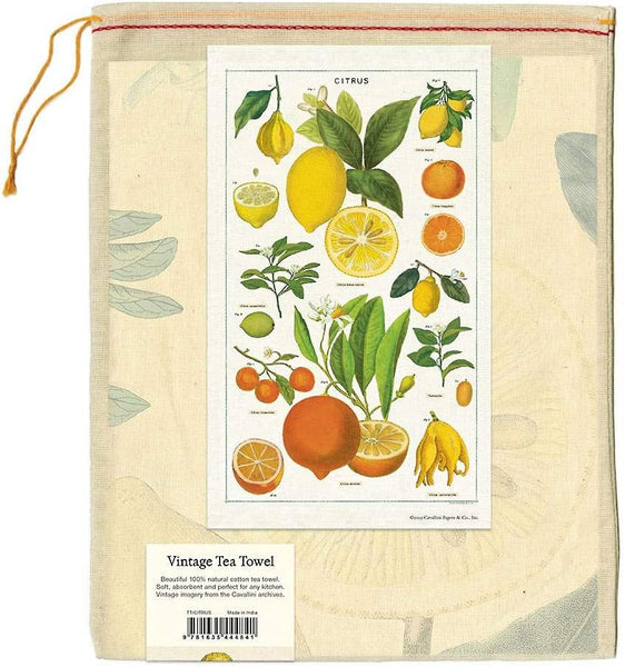 Vintage Botanical Print Cloth Tea Towels