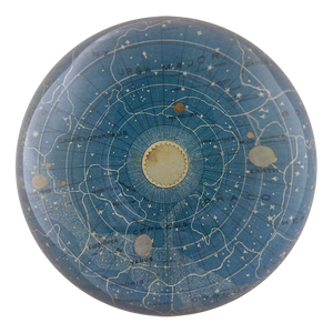 John Derian Dome Paperweight: Blue Universe